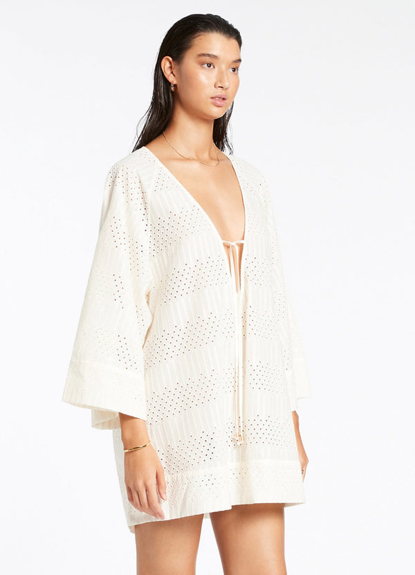 Seafolly Broderie Kaftan - Cream