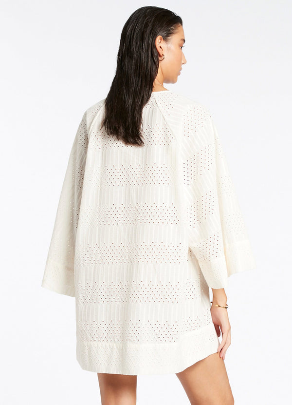 Seafolly Broderie Kaftan - Cream