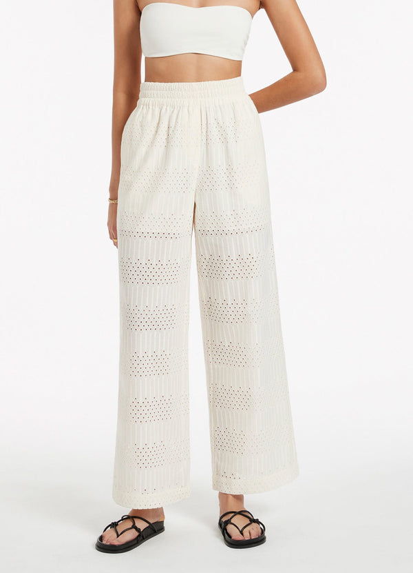 Seafolly Broderie Wide Leg Pants - Cream