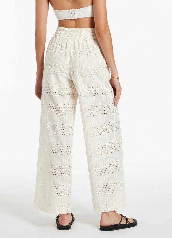 Seafolly Broderie Wide Leg Pants - Cream