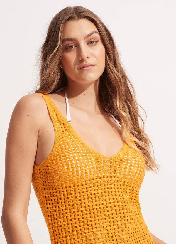 Seafolly Byron Knit Dress - Rockmelon