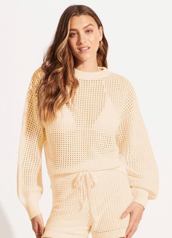 Seafolly Byron Knit Jumper - Ecru
