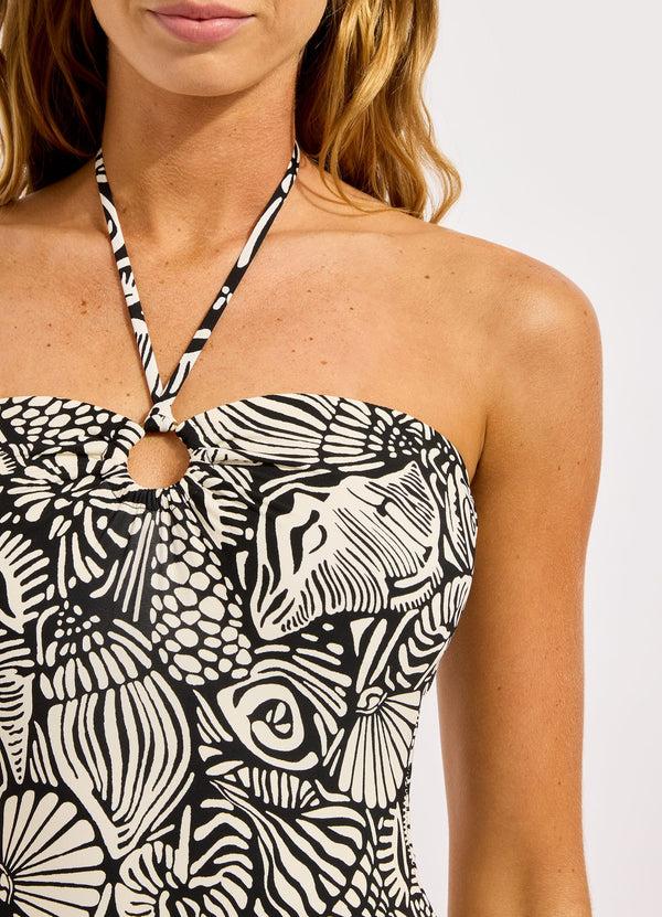 Seafolly C Shells Bandeau One Piece Swimsuit