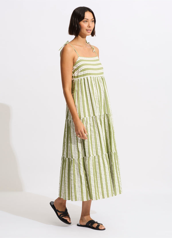 Seafolly Cabana Tier Maxi - Olive Green