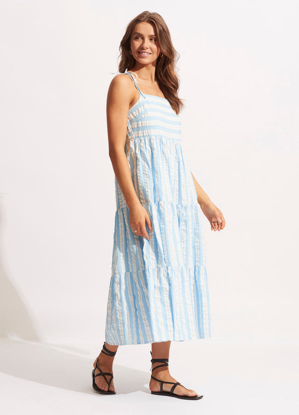 Seafolly Cabana Tier Maxi - Powder Blue