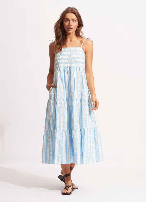 seafolly Cabana Tier Maxi - Powder Blue