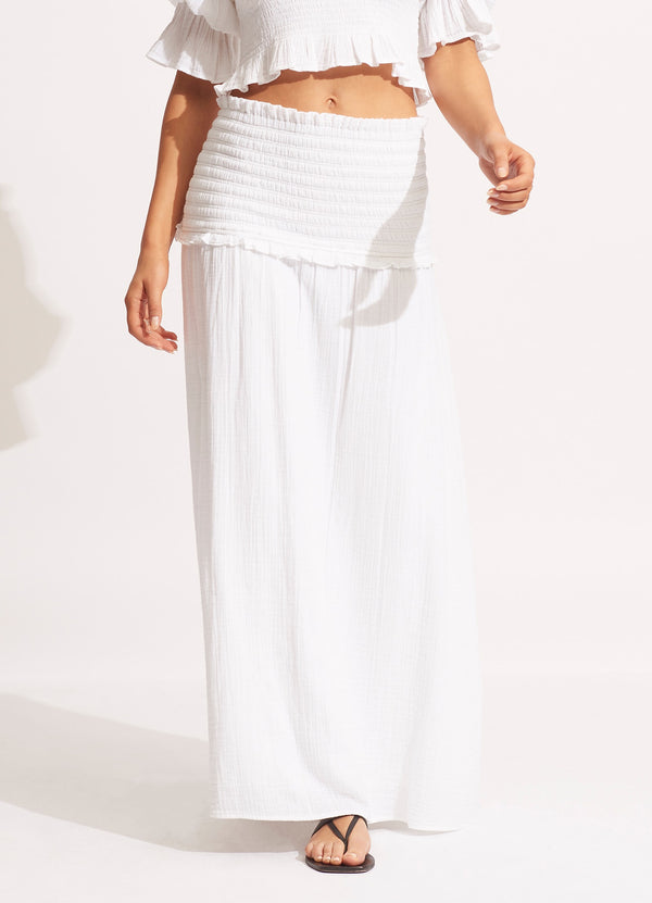 Seafolly Caspian Strapless Dress/Skirt - White