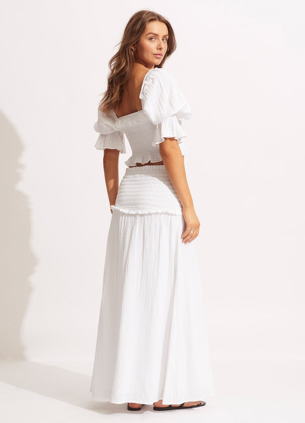 Seafolly Caspian Strapless Dress/Skirt - White