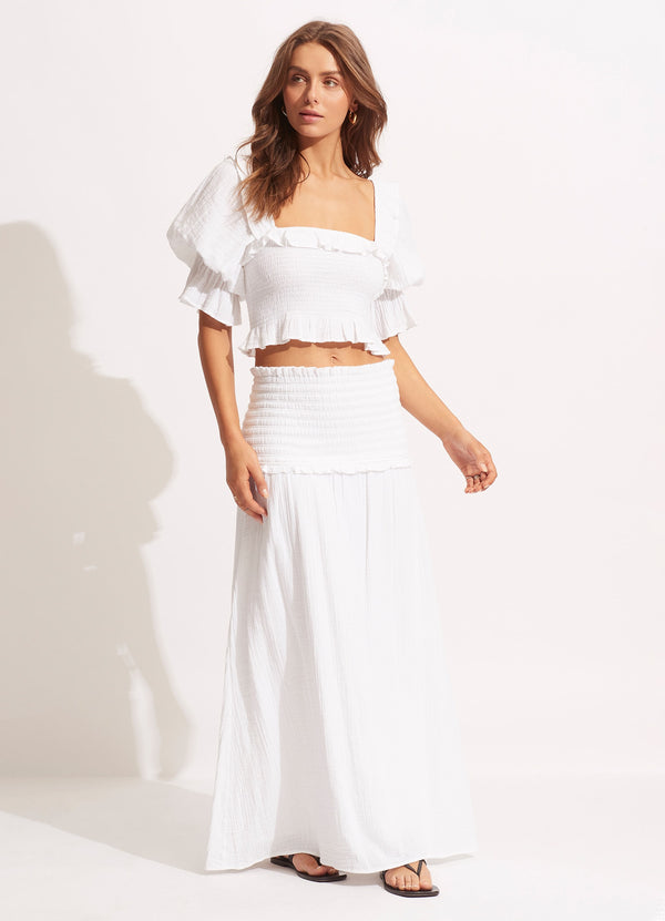 seafolly Caspian Strapless Dress/Skirt - White