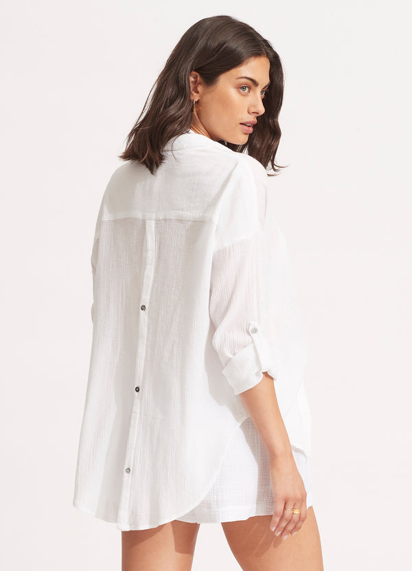 Seafolly Classic Beach Shirt - White