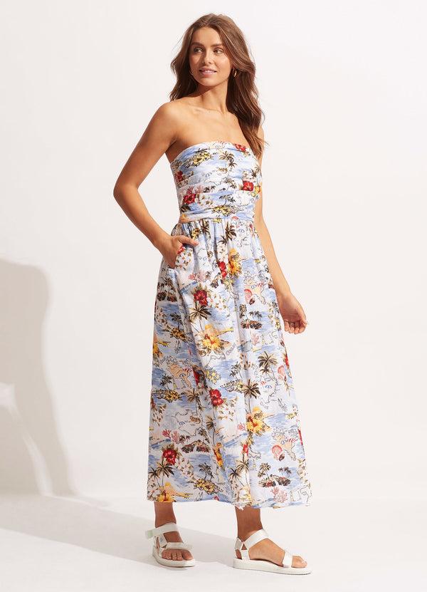 Seafolly Coast To Coast Midi - Powder Blue