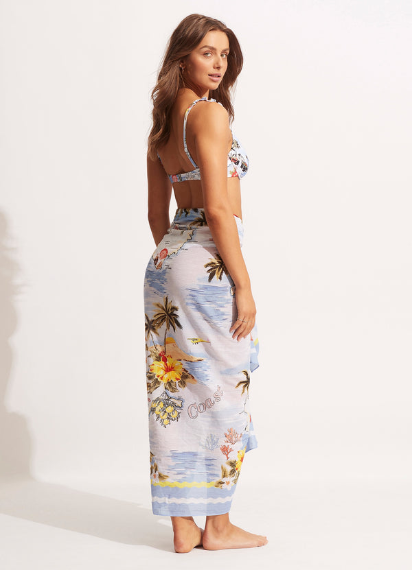 Seafolly Coast To Coast Pareo - Powder Blue