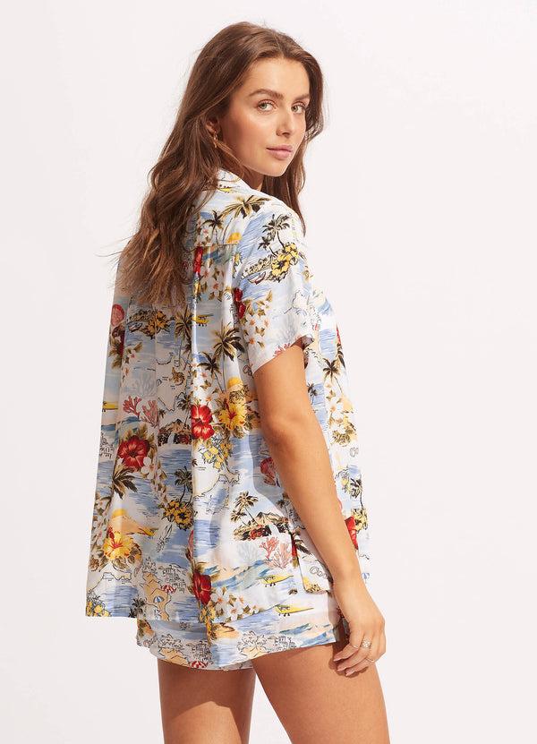 Seafolly Coast To Coast Resort Shirt - Powder Blue