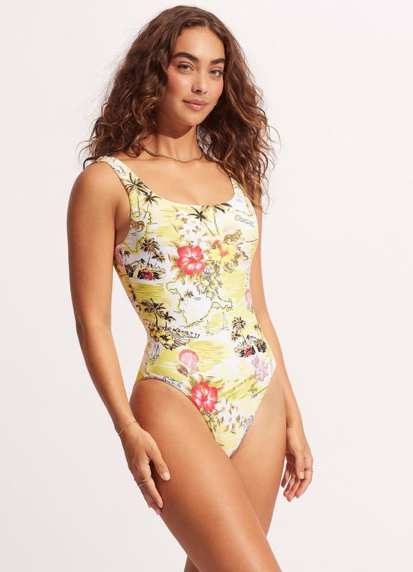 Seafolly Coast To Coast Tank One Piece - Wild Lime