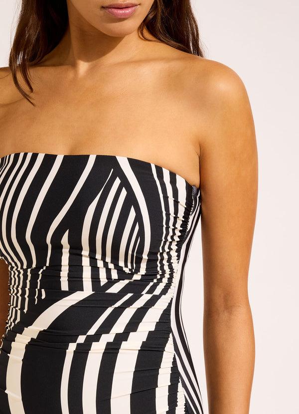 Seafolly Coastline DD Bandeau One Piece Swimsuit