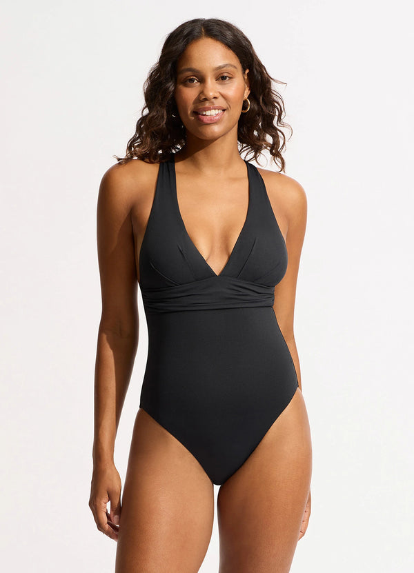 seafolly Seafolly Collective Cross Back One Piece - Black