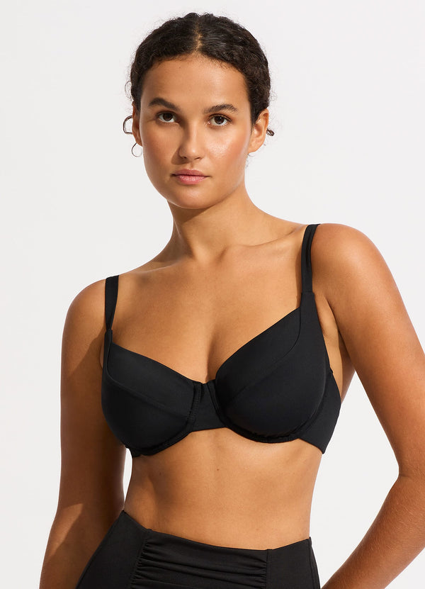 Seafolly Seafolly Collective DD Cup Underwire Bikini Top - Black