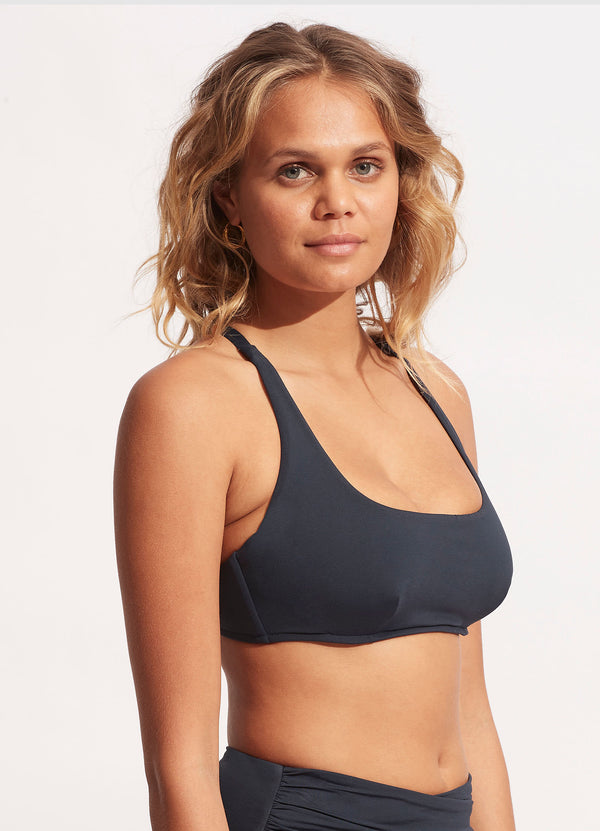 Seafolly Seafolly Collective DD Scoop Neck Halter Top - True Navy