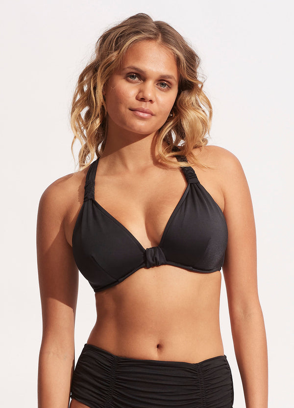Seafolly Seafolly Collective F Cup Halter Bra - Black