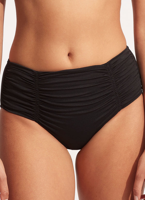Seafolly Seafolly Collective Gathered Front Retro Pant - Black