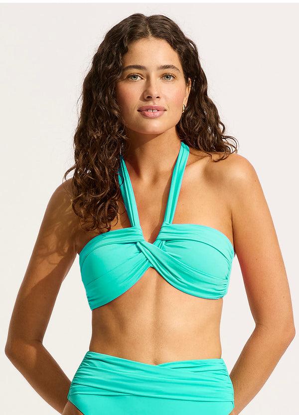 Seafolly Seafolly Collective Halter Bandeau Bikini Top - Aquatic Blue