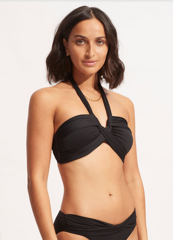 Seafolly Seafolly Collective Halter Bandeau Bikini Top - Black