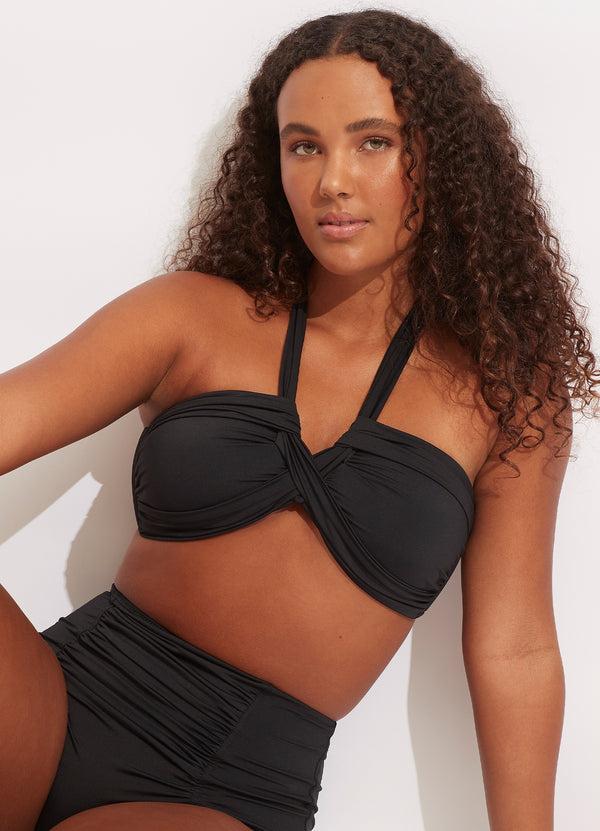 seafolly Seafolly Collective Halter Bandeau Bikini Top - Black