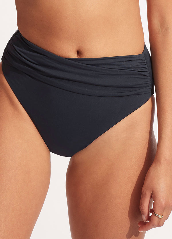 Seafolly Seafolly Collective High Waist Wrap Front Pant - True Navy