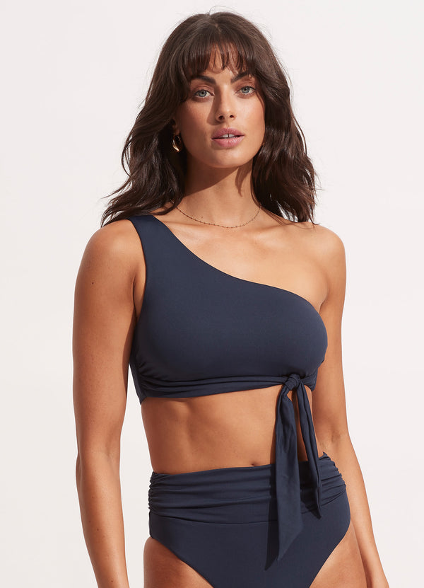 Seafolly Seafolly Collective One Shoulder Top - True Navy