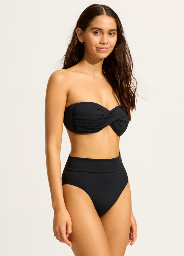Seafolly Seafolly Collective Roll Top Bikini Bottom - Black