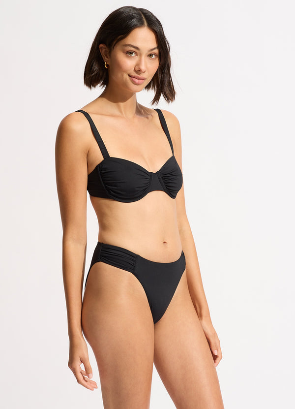 Seafolly Seafolly Collective Ruched Underwire Bikini Top - Black