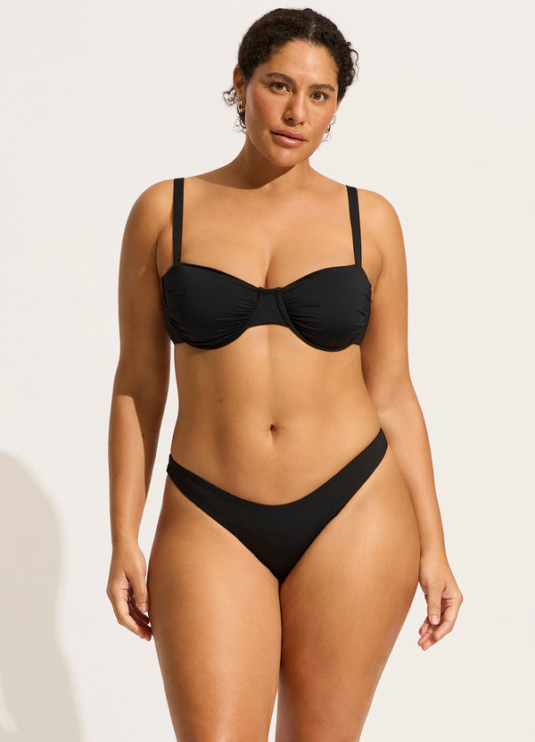 seafolly Seafolly Collective Ruched Underwire Bikini Top - Black
