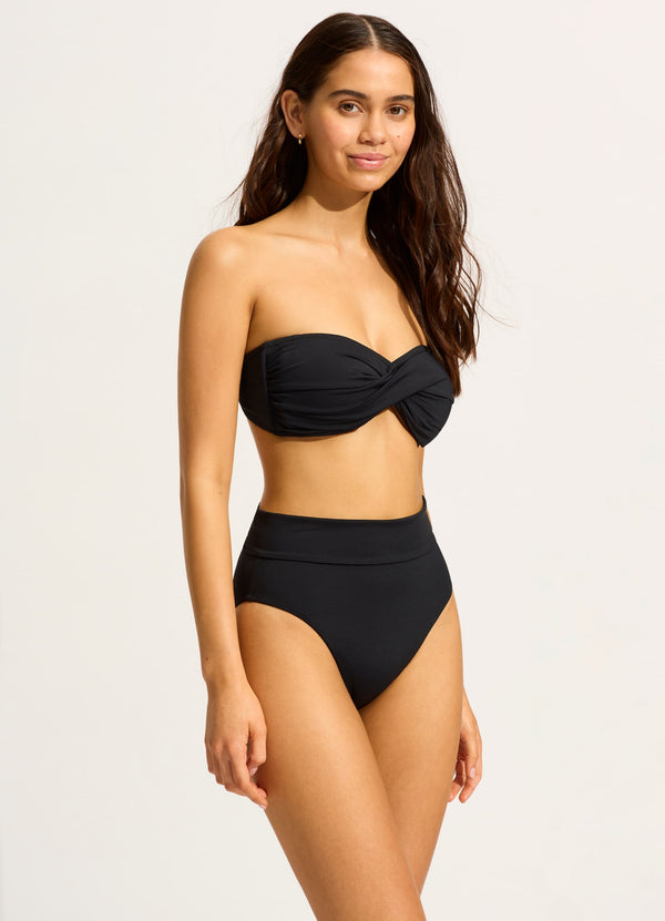 Seafolly Seafolly Collective Twist Bandeau Bikini Top - Black