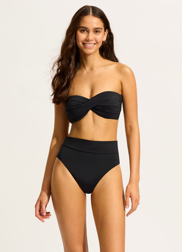 seafolly Seafolly Collective Twist Bandeau Bikini Top - Black
