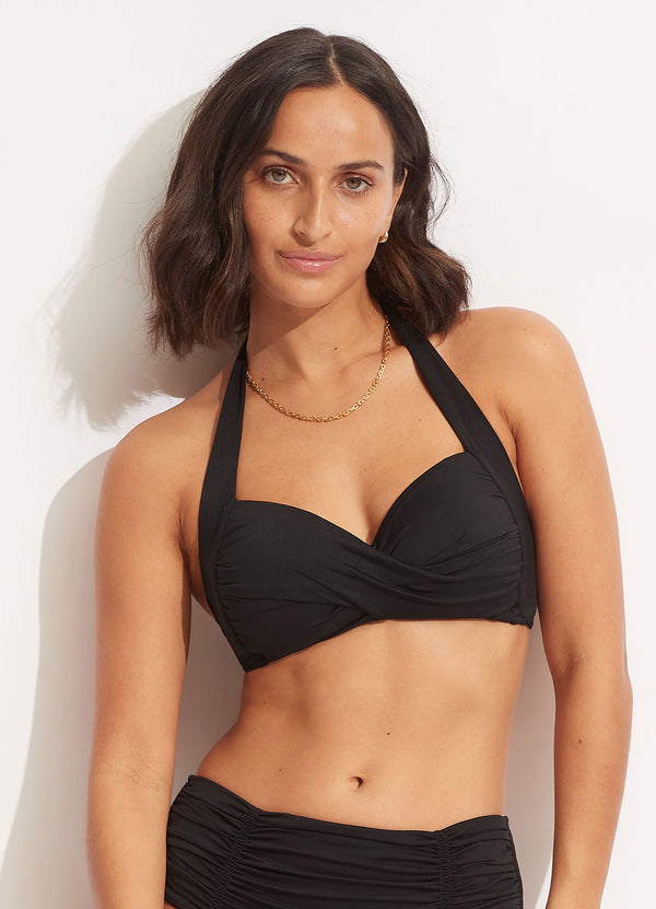 Seafolly Seafolly Collective Twist Soft Cup Halter - Black