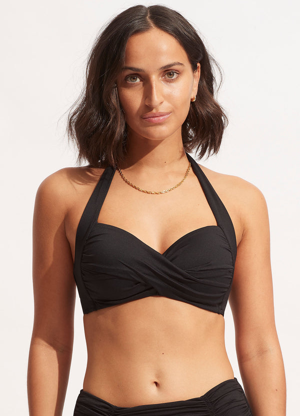 seafolly Seafolly Collective Twist Soft Cup Halter - Black