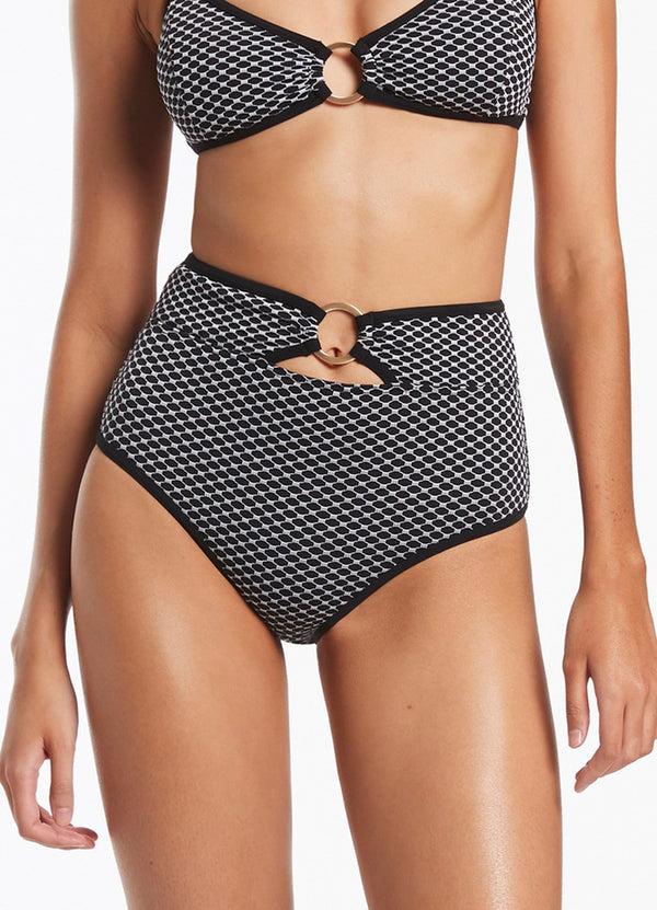 Seafolly Corallo Trim High Waist Pant - Black