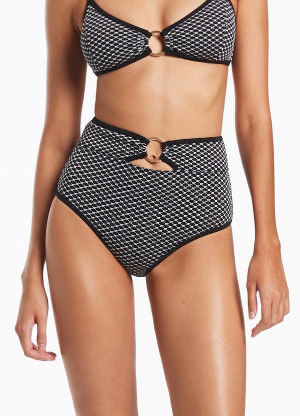 Seafolly Corallo Trim High Waist Pant - Black