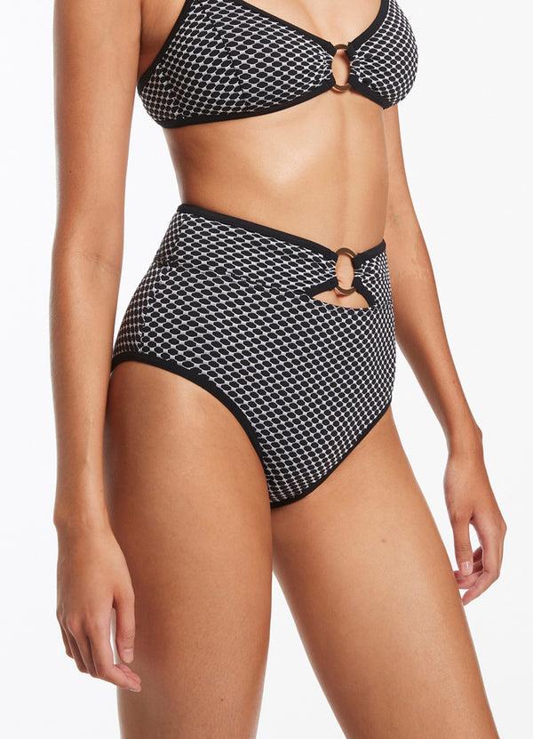 Seafolly Corallo Trim High Waist Pant - Black