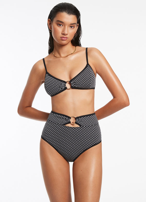 seafolly Corallo Trim High Waist Pant - Black