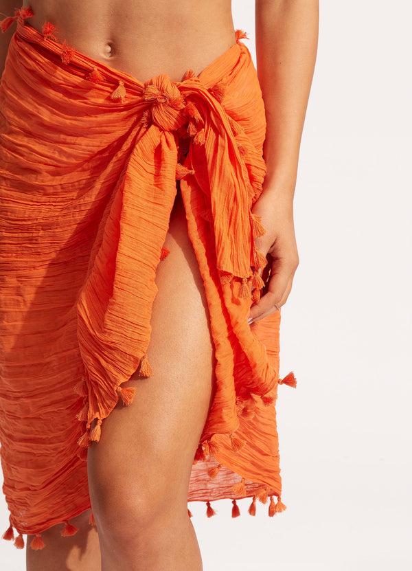 Seafolly Cotton Gauze Sarong - Mandarin