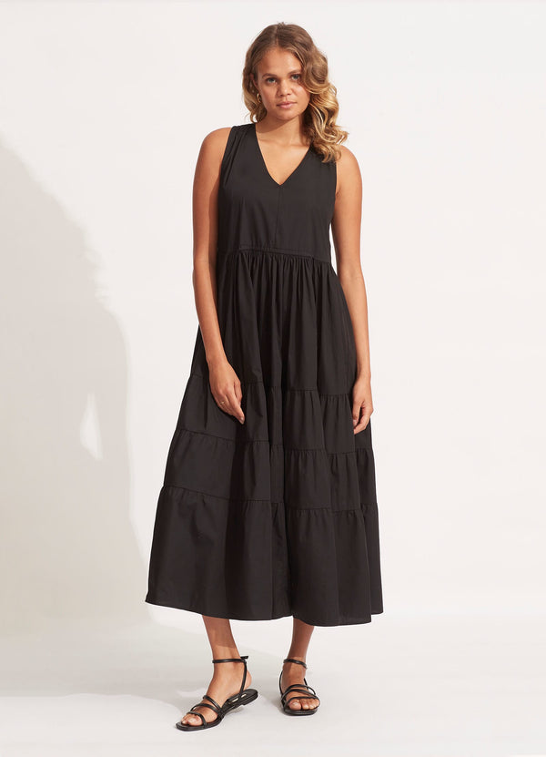 Seafolly Cotton Poplin Maxi Dress - Black