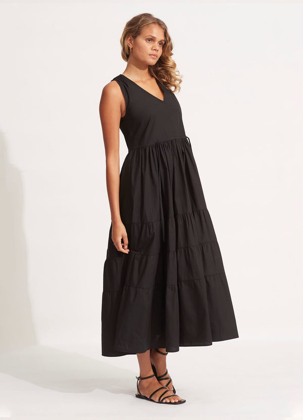 Seafolly Cotton Poplin Maxi Dress - Black