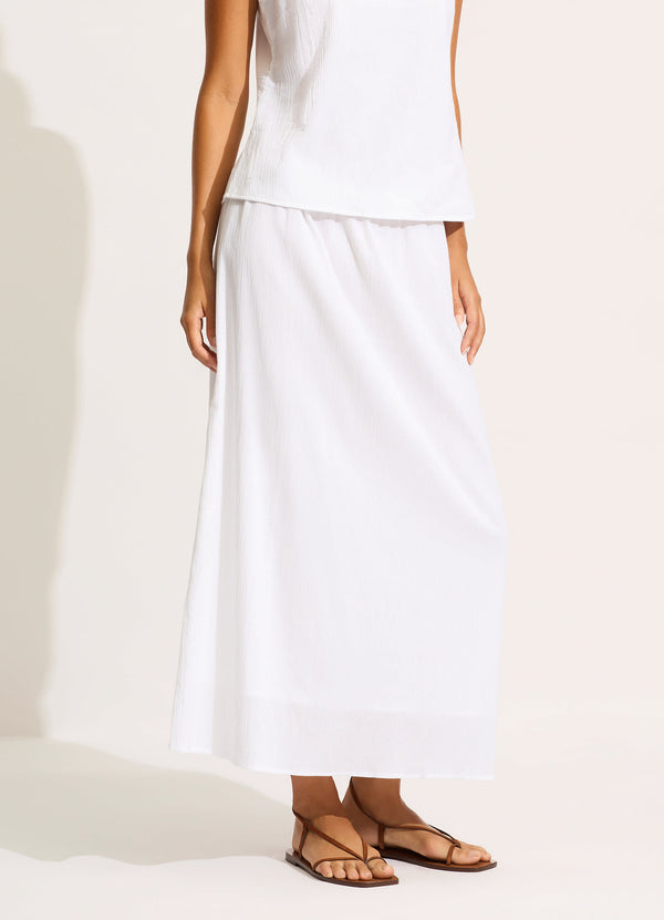 Seafolly Crinkle Maxi Skirt - White