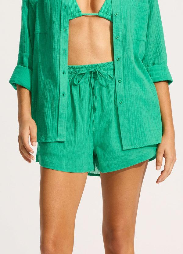 Seafolly Crinkle Short - Jade