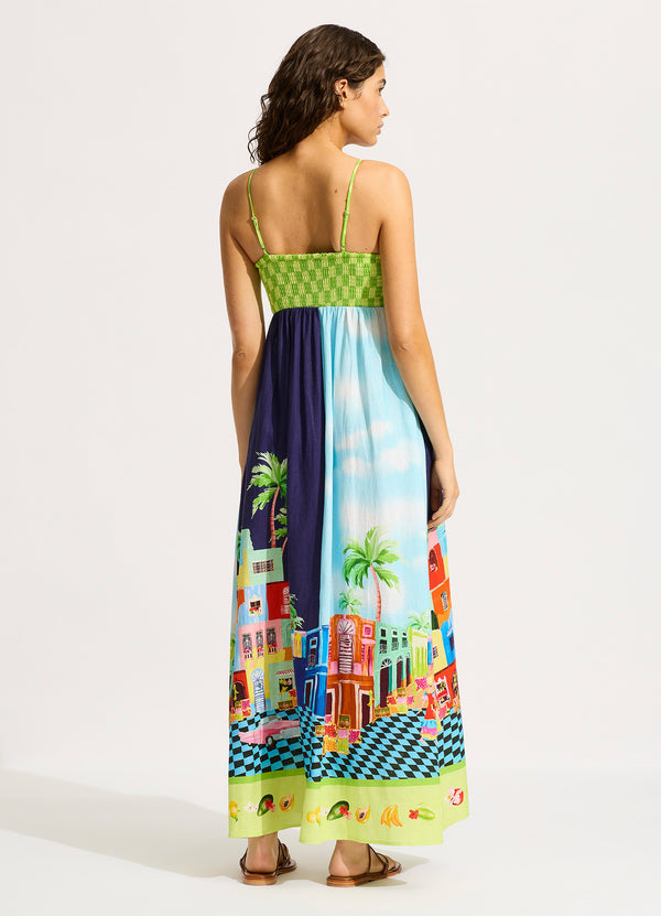 Seafolly Cuba Maxi Dress - Turquoise