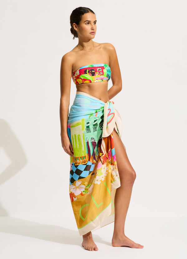 Seafolly Cuba Sarong - Turquoise