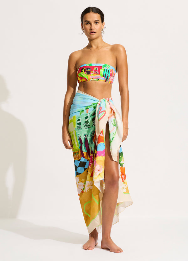 seafolly Cuba Sarong - Turquoise