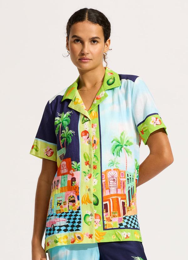 Seafolly Cuba Shirt - Turquoise