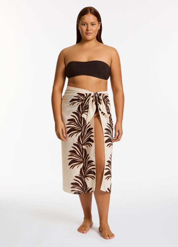 Seafolly Dahlia Palm Sarong - Cream